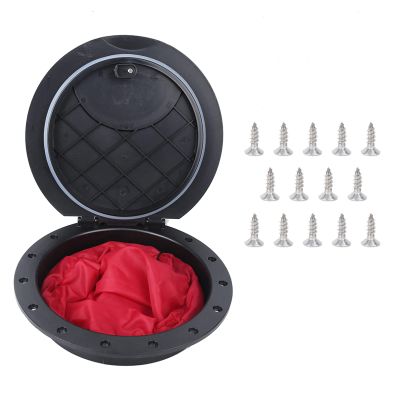 Tbest Kayak Deck Plate Kit,9 inch Hole Diameter Deck Hatch Deck Plate Hatch Cover with Storage Bag ABS Plastic Access Cover Fishing Boat Accessory Kayak Hatch kajak lukendeckel