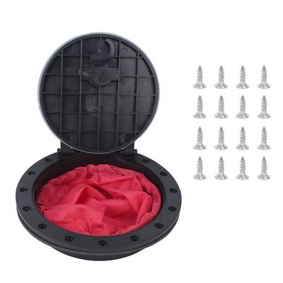 Tbest Kayak Deck Plate Kit Hole Diameter Deck Hatch Deck Plate Hatch Cover with Storage Bag ABS Plastic Access Cover Fishing Boat Inflatable Boat Accessory