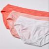 Warner's Women's Blissful Benefits No Muffin 3 Pack Hipster Panties, Sugar Coral/White/Peach Glow, XL view 3
