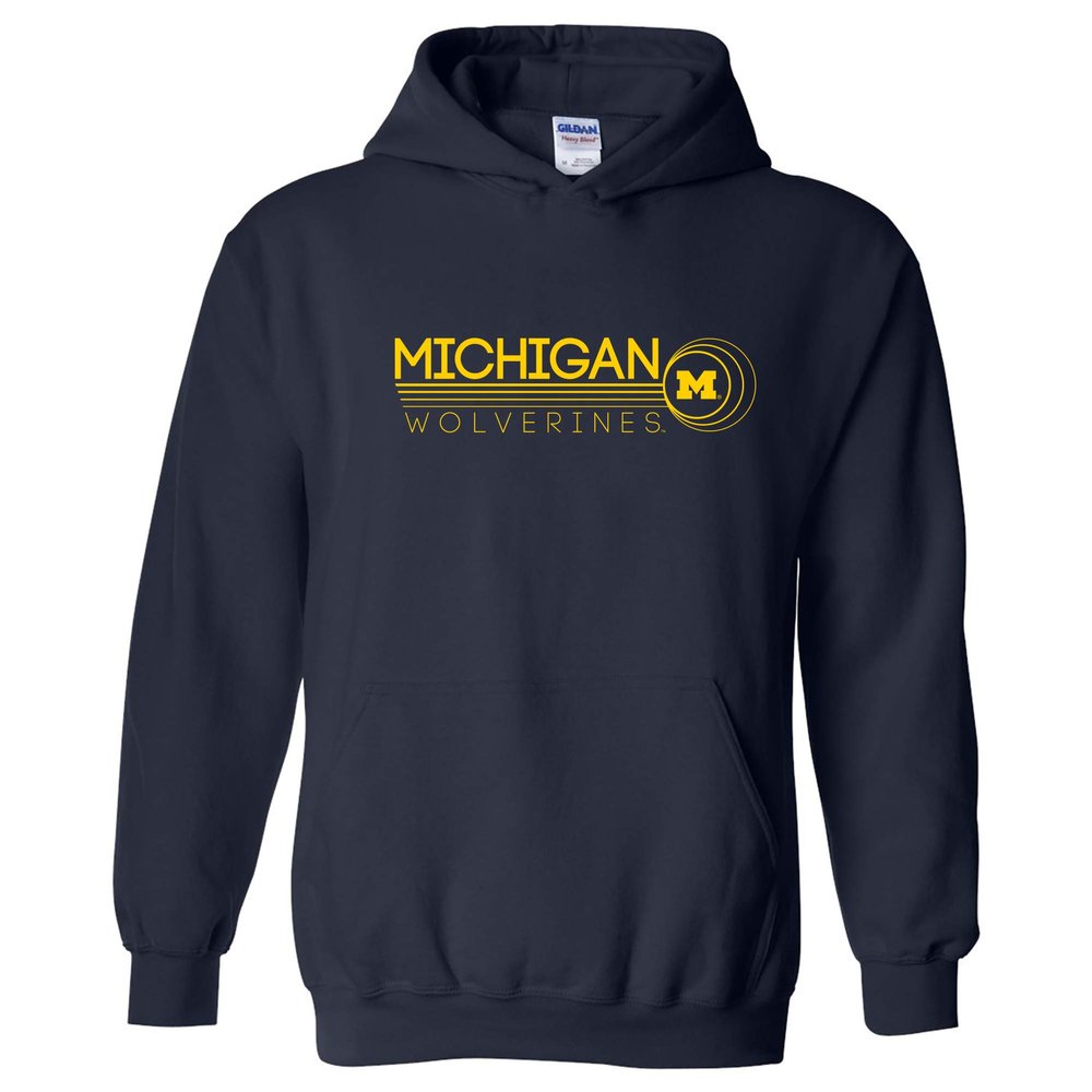 AH1251 - Michigan Wolverines Logo Ping Hoodie - X-Large - Navy