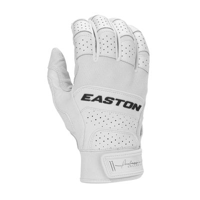 EASTON PROFESSIONAL COLLECTION Batting Glove, Pair, White/White, Adult, XLarge