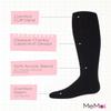 MeMoi Girls Cozy Cable Ribbed Knit Knee-High Socks Black 7-8 view 4