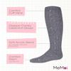 MeMoi Girls Cozy Cable Ribbed Knit Knee-High Socks Medium Gray Heather 9-11 view 4