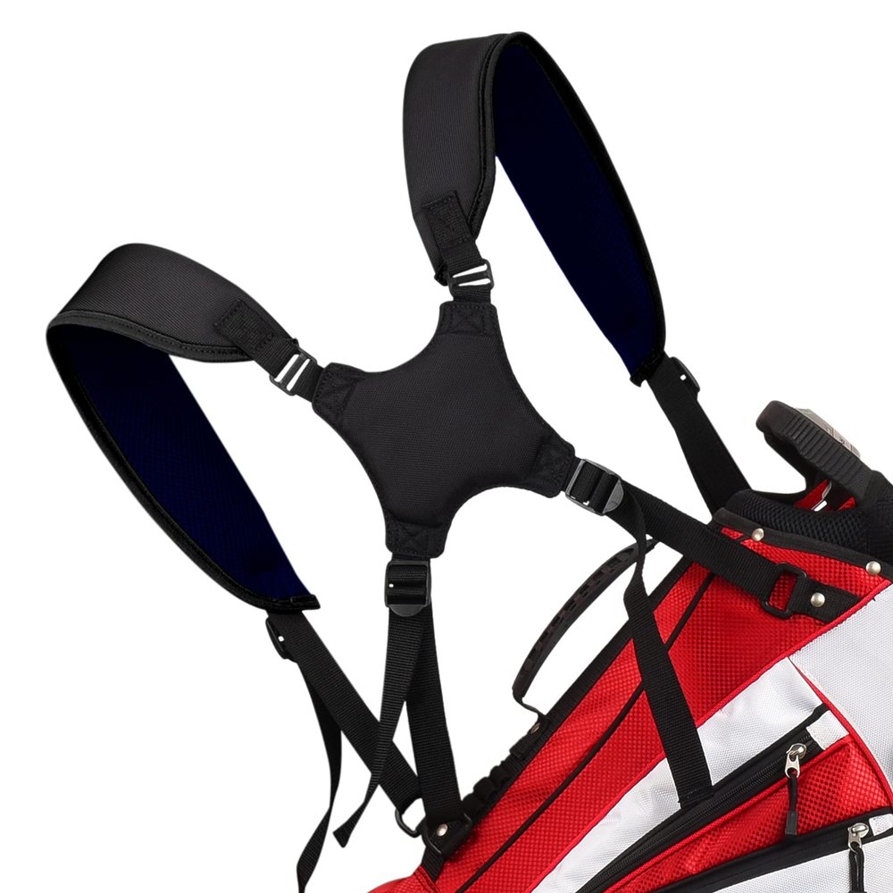 Golf Bag Strap Replacement Shoulder Adjustable Strap Padded Backpack Golf Bag Accessories (Only for Backpack Style Golf Bag with 4 Clips)