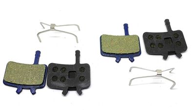 2 Pairs Bike Brake Pads Resin for Avid BB7 Juicy 3, 5, 7, 7 Carbon Ultimate, Promax DSK, 905, 907. The Bicycle Replacement Part for OEM Brakes for high Braking Power and Quiet Stops.