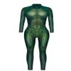 URVIP Unisex Halloween Skeleton Costume 3D Printed Stretch Skinny Bodycon Catsuit Cosplay Jumpsuit Bodysuit BAX-120 S view 3