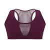 FEESHOW Kids Girls Mesh Spliced Racer Back Sports Bra Gymnastic Dance Crop Top Tank Tee Shirts Burgundy 8 view 1