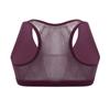 FEESHOW Kids Girls Mesh Spliced Racer Back Sports Bra Gymnastic Dance Crop Top Tank Tee Shirts Burgundy 8 view 2