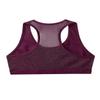 FEESHOW Kids Girls Mesh Spliced Racer Back Sports Bra Gymnastic Dance Crop Top Tank Tee Shirts Burgundy 8 view 4