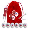 Clip Wipes Republican Golf Balls | Republican Golf Gifts & Accessories Package #3 (Seal-White) view 1