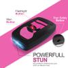 Avenger Defense Portable Car Keychain Stun Gun for Women - Rechargeable LED Flashlight with Wrist Strap (Cameo Pink, Plastic) view 3
