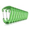 10 PCS D Ring Carabiner Clips,12KN Aluminium Alloy Carabiners Camping(Green) view 1