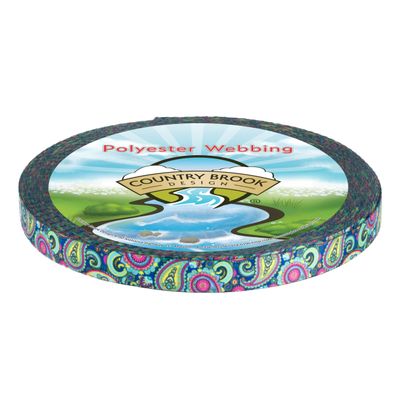 Country Brook Design - Bright Paisley Photo Quality Polyester (1/2 Inch, 50 Yards)