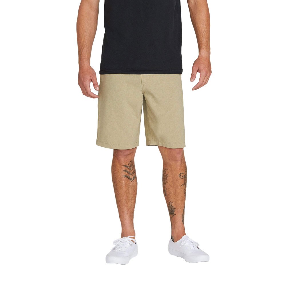 Volcom Men's Kerosene 21" Hybrid Chino Shorts, Khaki, 33