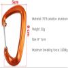 10 PCS D Ring Carabiner Clips,12KN Aluminium Alloy Carabiners Camping(Silver) view 4