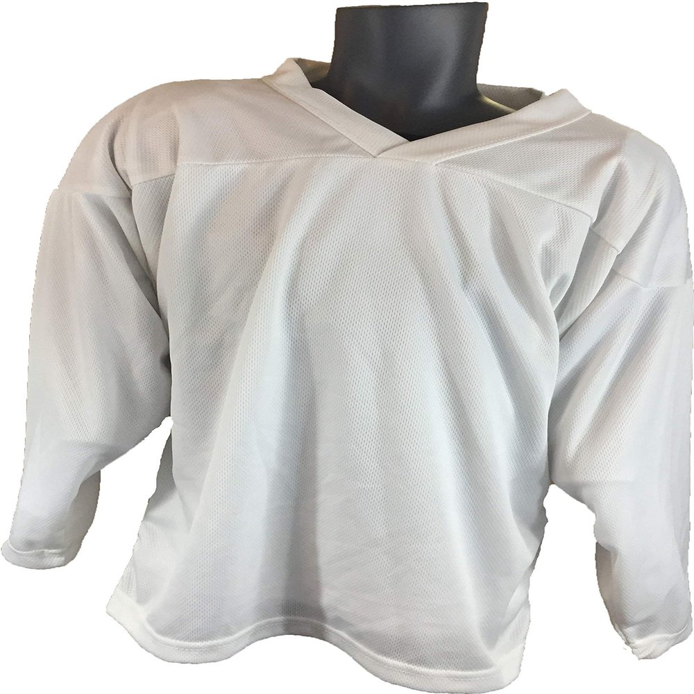 JAMM Ice Hockey Practice Jersey (White, SR L Goalie)