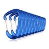 10 PCS D Ring Carabiner Clips,12KN Aluminium Alloy Carabiners Camping(Blue) view 1