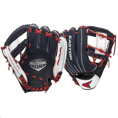 Easton | PROFESSIONAL YOUTH Baseball Glove | 10" | LHT | Navy/White/Red | I Web | PY10BR