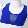 iiniim Kids Big Girls Shiny Mesh Splice Racer Back Bra Crop Tank Top for Gym Running Cycling Yoga Sports Outfit Blue 10 view 3