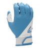 Easton | FUNDAMENTAL Fastpitch Softball Batting Gloves | Adult Large | White/Carolina Blue view 2