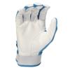 Easton | FUNDAMENTAL Fastpitch Softball Batting Gloves | Adult Large | White/Carolina Blue view 3