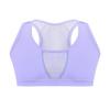 iiniim Kids Big Girls Shiny Mesh Splice Racer Back Bra Crop Tank Top for Gym Running Cycling Yoga Sports Outfit Lavender 6 view 1