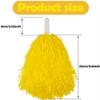 Hooshing 12PCS Cheerleading Pom Poms Yellow Plastic Cheer Pom Poms with Handles for Team Spirit Sports Party Dance view 4