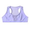 FEESHOW Kids Girls Mesh Spliced Racer Back Sports Bra Gymnastic Dance Crop Top Tank Tee Shirts Lavender 6 view 3
