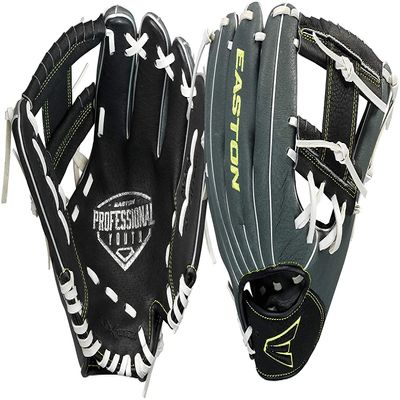 Easton | PROFESSIONAL YOUTH Baseball Glove | 10" | LHT | Black/Grey/Optic | I Web | PY10BR