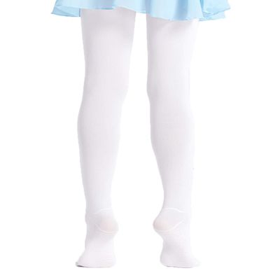 White Kids Tights Footed Seamless Anti-Skidding Dance Tights for Ballet, Party, Daily Life