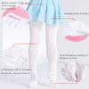White Kids Tights Footed Seamless Anti-Skidding Dance Tights for Ballet, Party, Daily Life view 3