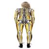 URVIP Women Halloween Skeleton Costume Stretch Skinny Catsuit Jumpsuit Bodysuit BAX-128 S view 2