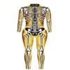 URVIP Women Halloween Skeleton Costume Stretch Skinny Catsuit Jumpsuit Bodysuit BAX-128 S view 4