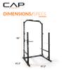 CAP Barbell Multi-Use Power Rack Heavy-Duty Power Cage with Pull-Up Bar, Dip Handles, and J-Cup Catches Strength Training Gym Rack for Home or Garage Gym | White view 4