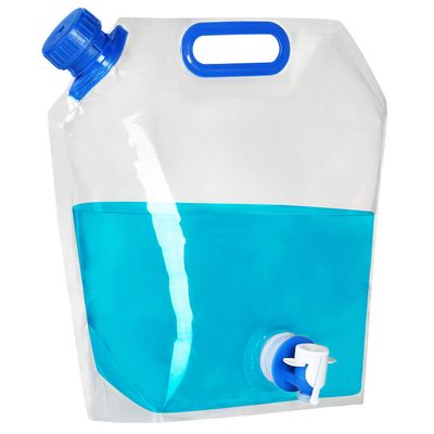 UYGHHK Collapsible Water Container, 1.3Gal BPA Free Food Grade Clear Plastic Water Jug With Spout for Sport Camping Riding Hiking, Foldable Emergency Water Bottle (5L)