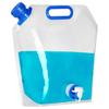 UYGHHK Collapsible Water Container, 1.3Gal BPA Free Food Grade Clear Plastic Water Jug With Spout for Sport Camping Riding Hiking, Foldable Emergency Water Bottle (5L) view 1