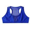 FEESHOW Kids Girls Mesh Spliced Racer Back Sports Bra Gymnastic Dance Crop Top Tank Tee Shirts Blue 8 view 3