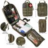 216 Pcs Survival First Aid kit, Professional Survival Gear Equipment Tools First Aid Supplies for SOS Emergency Hiking Hunting Disaster Camping Adventures (Green) view 2