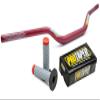 Pro Taper 2828DRED Red Windham/RM Mid Contour handlebars & 024851 Red Pillow Top Grips view 1