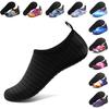 ANLUKE Water Shoes Barefoot Aqua Yoga Socks Quick-Dry Beach Swim Surf Shoes for Women Men Black/Solid 34/35 view 1