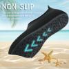 ANLUKE Water Shoes Barefoot Aqua Yoga Socks Quick-Dry Beach Swim Surf Shoes for Women Men Black/Solid 34/35 view 2
