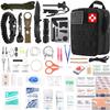 216 Pcs, Professional Survival Gear Equipment Tools First Aid Supplies kit for SOS Emergency Hiking Hunting Disaster Camping Adventures (Black) view 1