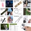 216 Pcs, Professional Survival Gear Equipment Tools First Aid Supplies kit for SOS Emergency Hiking Hunting Disaster Camping Adventures (Black) view 4