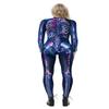 URVIP Women Halloween Skeleton Costume Stretch Skinny Catsuit Jumpsuit Bodysuit BAX-112 L view 2