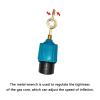 PeSandy SUP Pump Adaptor Air Valve Converter, 7MM Inlet Opening Air Pump Converter with 4 Standard Air Valve Nozzles for Inflatable Boat, Stand Up Paddle Board, Inflatable Bed, Etc - Blue view 4
