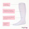 MeMoi Girls Cozy Cable Ribbed Knit Knee-High Socks White 9-11 view 3