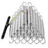 20 Pack 5.5 Inch Trampoline Spring Heavy Duty Galvanized Steel Replacement Trampoline Parts Springs with Pull Tool T-Hook for Outdoor Trampoline Aotob, Skywalker, JumpKing, UpperBounce, SkyBound view 1