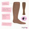 MeMoi Girls Wide Ribbed Cotton Blend Uniform Knee Socks Chino 8-9 view 4
