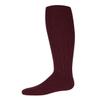 MeMoi Girls Cozy Cable Ribbed Knit Knee-High Socks Dark Maroon 7-8 view 1