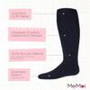MeMoi Girls Cozy Cable Ribbed Knit Knee-High Socks Navy 8-9 view 4